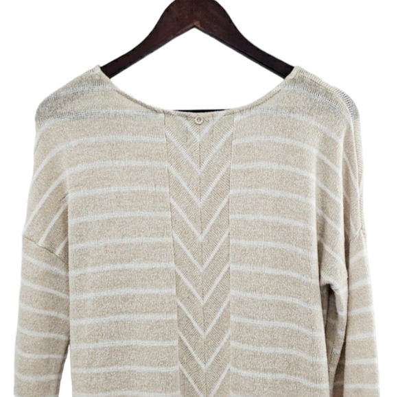 Sunday Anthropologie Striped Cream Knit Top - Picture 6 of 9
